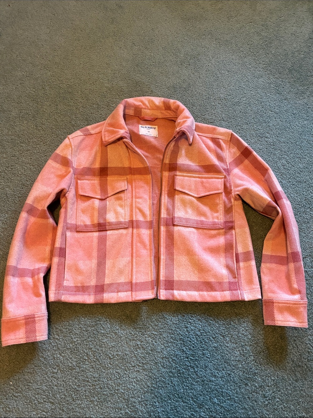 Old Navy Pink Plaid Shacket